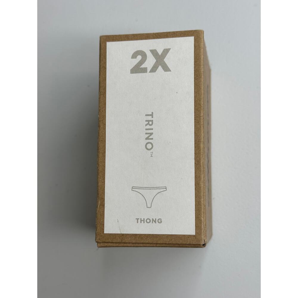 New Allbirds Trino Thong Panty Nimbus Cream 2XL Rare Discontinued Merino Tree